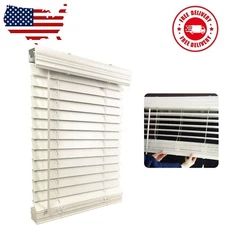 US Window And Floor 2" Faux Wood 47.5" W x 60" H, Inside Mount Cordless Blinds