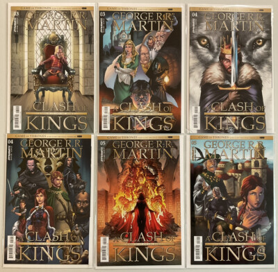  HBO Comic Keys GoT Clash of Kings #3 4 5 A & B Variants (2017) NM+(94-9.8)