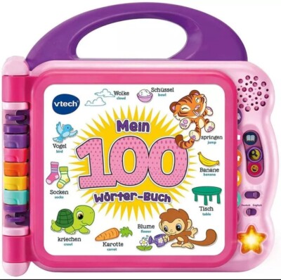 VTech 80-601554 Mein 100-Wörter-Buch Pink (Gebraucht)