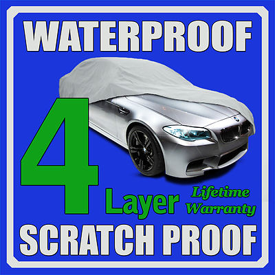 4 Layer Car Cover Breathable Waterproof Layers Outdoor Indoor Soft Lining Foo