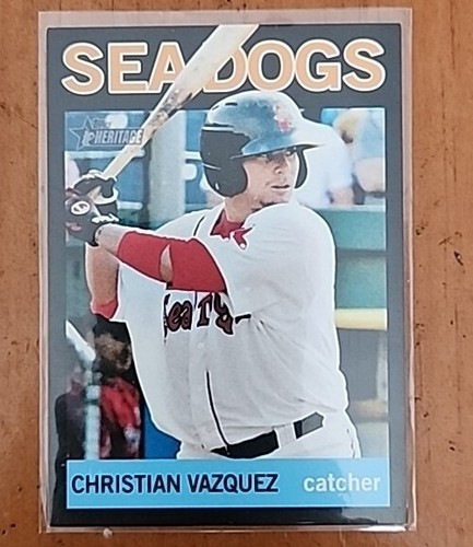 CHRISTIAN VAZQUEZ #8 2013 Topps Heritage Minor League Black #/96