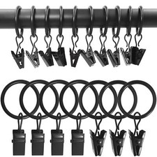 100 Pack Metal Curtain Rings With Clips Drapery Clips With Rings Drapes Rings 1