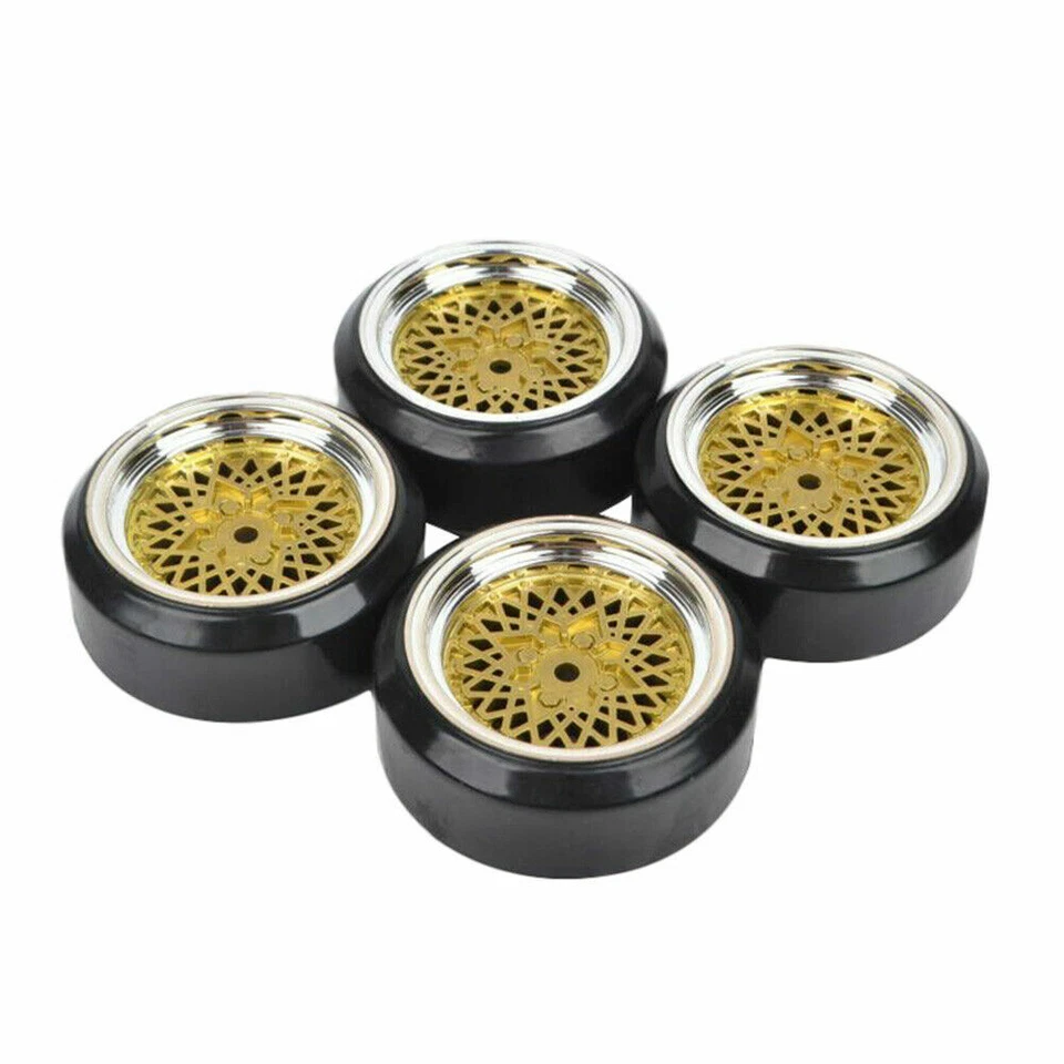 4Pcs Drift Tires&Wheels 12mm Hex for HPI HSP Tamiya 1:10 RC On Road Racing Car - Image 3 of 4