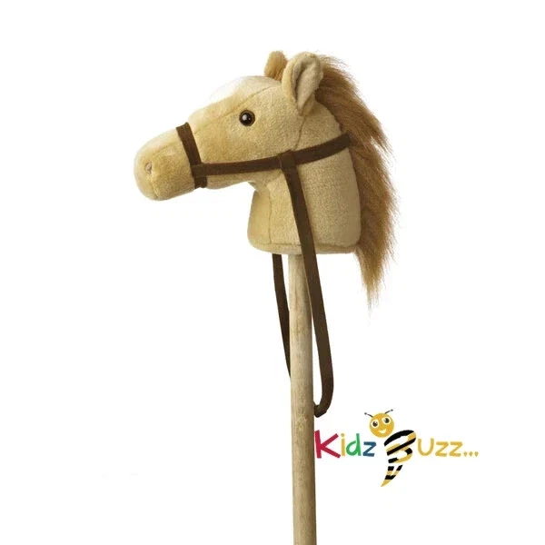 Giddy Up Pony Stick Beige Pony with sound For Kids Fun