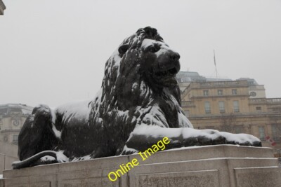 Photo 6x4 Trafalgar Square, London W1 One of the Trafalgar Square lions o c2013