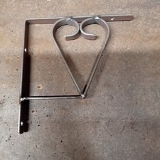 6x Heart Metal Shelf Support Brackets Uncoated. New / Handmade 6" (15cm) x 13mm.
