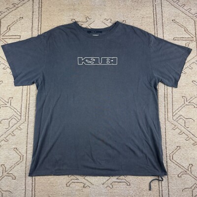 T-Shirt Ksubi grau Baumwolle Logo Größe M