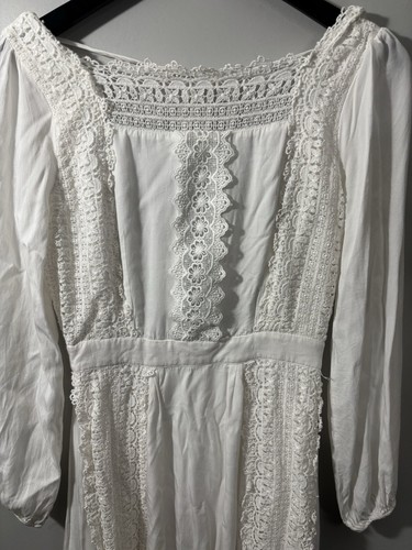 Majorelle Ivory Prairie Maxi Dress Lined Open Back Maxi Dress Small Boho - Picture 7 of 11