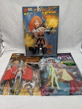 Lot Of (3) Skybolt Toyz Hobby Platinum Letha Glow Nira Cynder Action Figures
