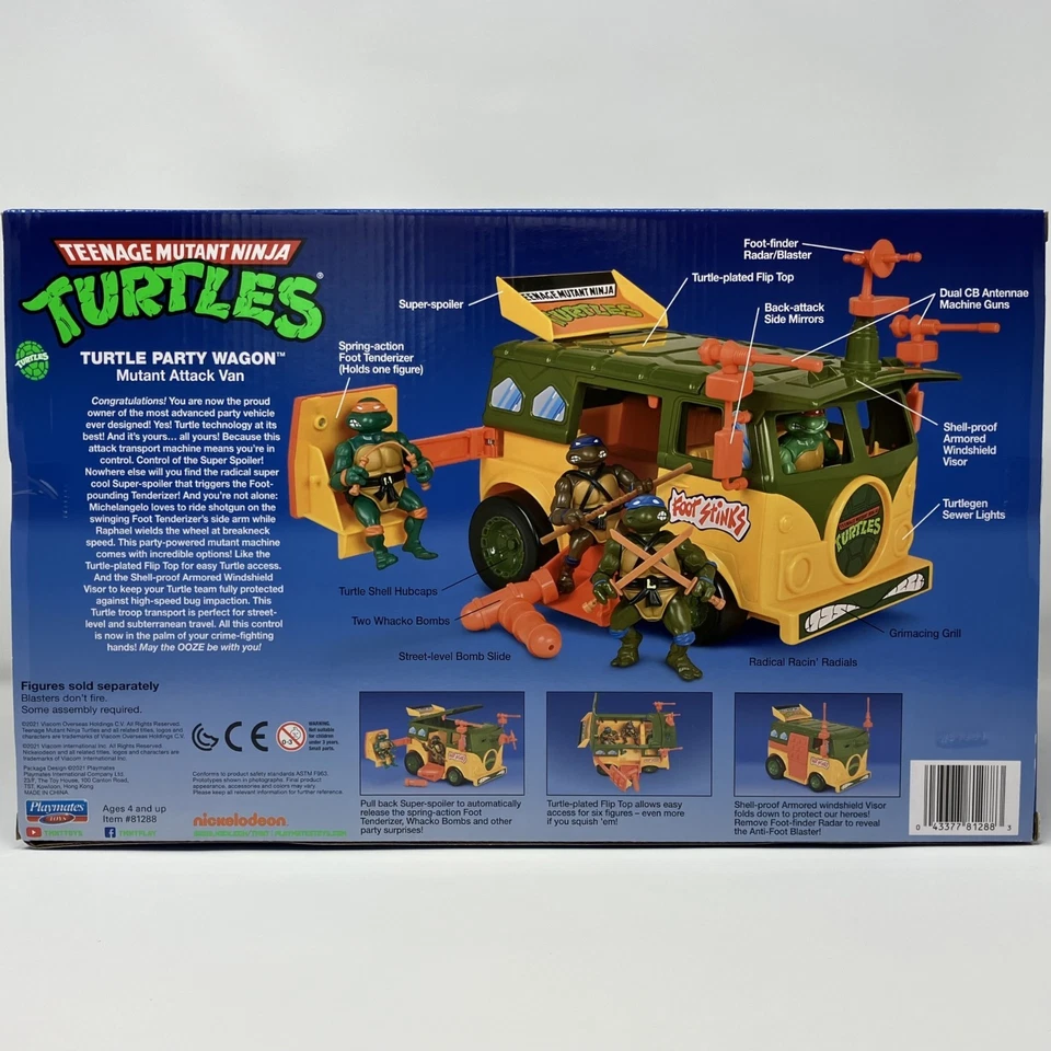 TMNT Party Wagon Mutant Attack Van Teenage Mutant Ninja Turtles 2021 Playmates Foto 4 de 4