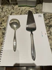 WALLACE Sterling Silver Rose Pattern 6” Ladle and 11” Cake Server