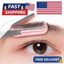Eyebrow Scissors Trimmer with Comb Stainless ...