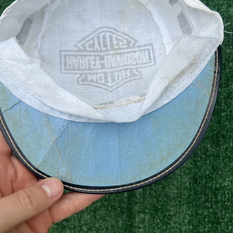 De Colección Harley-Davidson Pintores Gorra Blanca Envejecida Motociclista Motocicleta AOP M/L Años 80 Foto 2 de 4