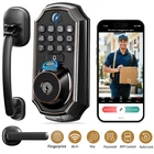 ARPHA Smart Security Fingerprint Door Lock PW Unlock Camera WiFi Doorbell+Knobs