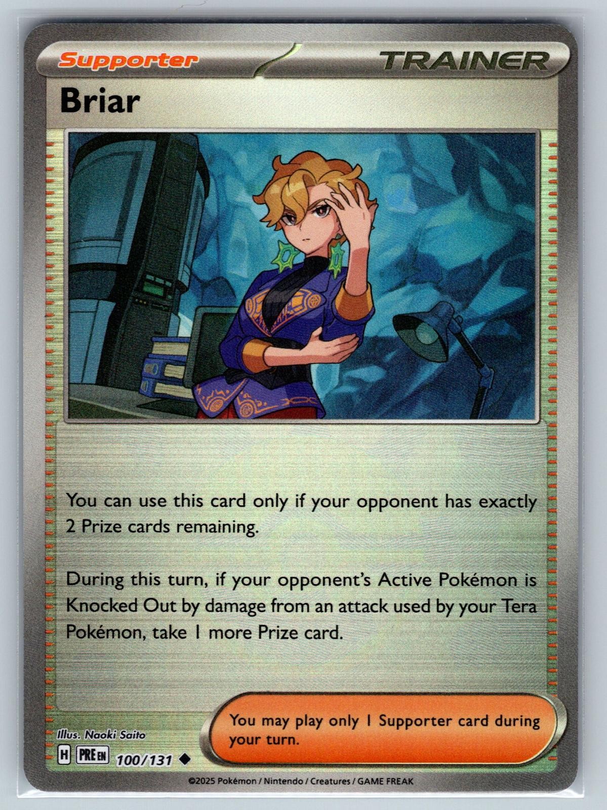Briar (Poke Ball Pattern) 100/131 Holo Uncommon Prismatic Evolutions Pokemon NM