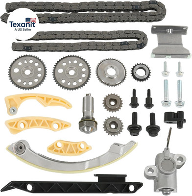 Engine Timing Chain Kit W/Balance Shaft Set Tensioner Rail Guide Crank Replaceme
