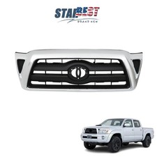 New Grille Front For Toyota Tacoma 05-11 Chrome Plastic Shell With Black Insert New Grille Front For Toyota Tacoma 05-11 Chrome Plastic Shell With Black Insert