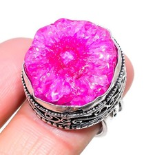 Natural Montana Agate Gemstone 925 Sterling Silver Ring Size 9 q846