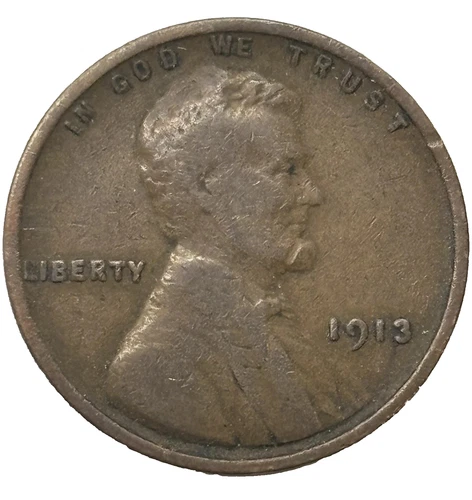 1913 P Lincoln Wheat Cent Good - Very Good (G-VG) Copper Average Circulated 1c