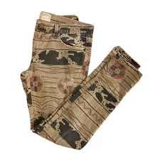 CURRENT ELLIOTT The Ankle Skinny Jeans Vintage Tribal Destroy Women's Size 28