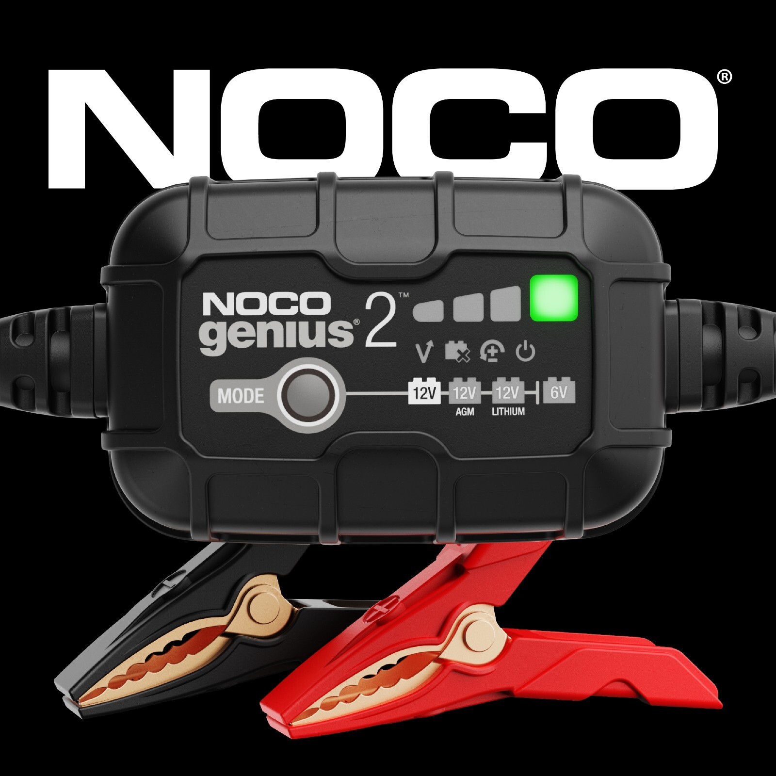 NOCO GENIUS2 6V/12V 2A Smart Battery Charger, Trickle Charger and Maintainer