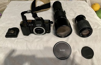 Revue AC5 Digital 35 mm  Camera with  Tokina & Vivitar Telephoto Lenses and Case