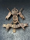 9th Lancers, British Army 1916 Economy War Issue Military Cap Badge.