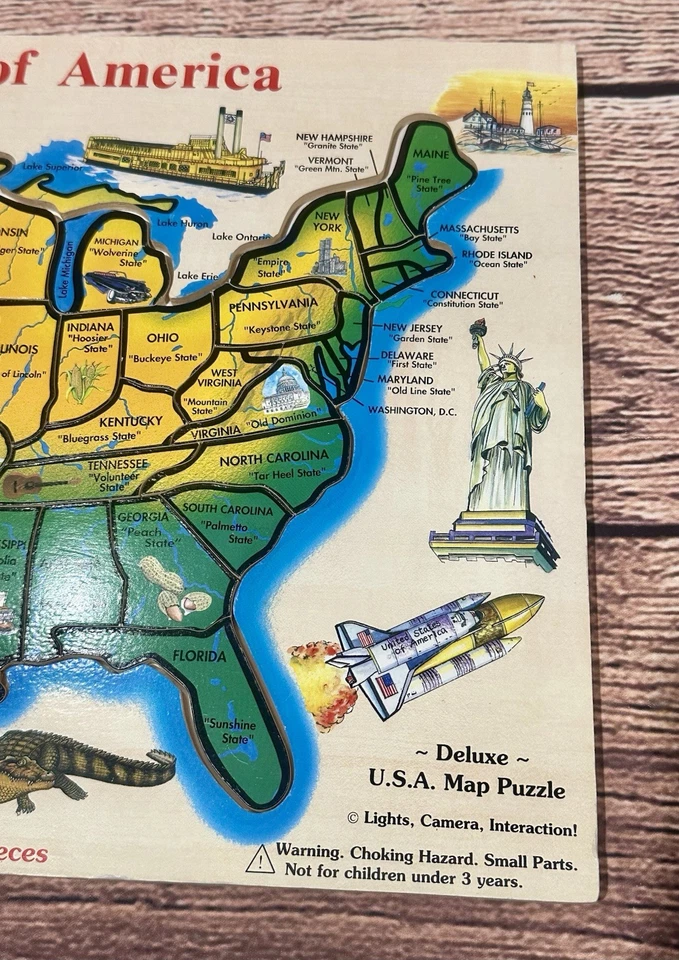 United States of America States & Capitals Deluxe Educational Learning Puzzle - Image 2 of 4
