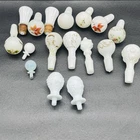 Lot of 17 Vintage and Antique Milk Glass Cruet Decanter Stoppers Assorted