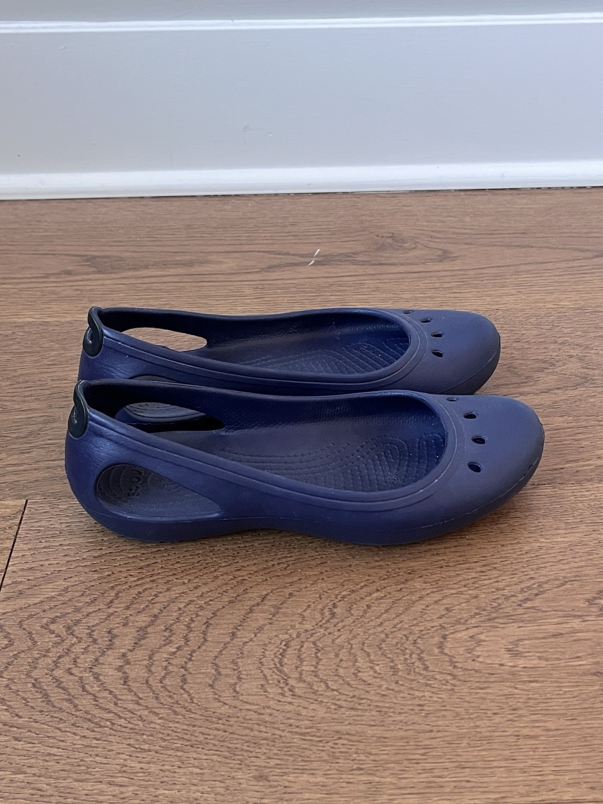 Crocs Kadee Slingback Slip On Ballet Flats Comfort Shoes Navy Blue Womens Size 7