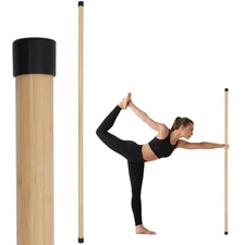 Yoga Stick 58 inches Stretching Stick for Mobility Exercise Stick with Non-Sl...
