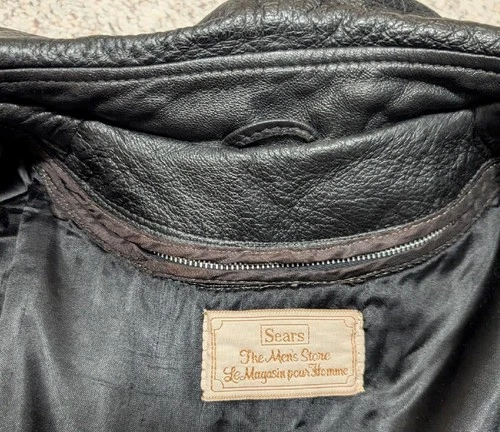 1970s vintage TRENCH COAT leather 38 double breasted BELTED black SHERLOCK image 8