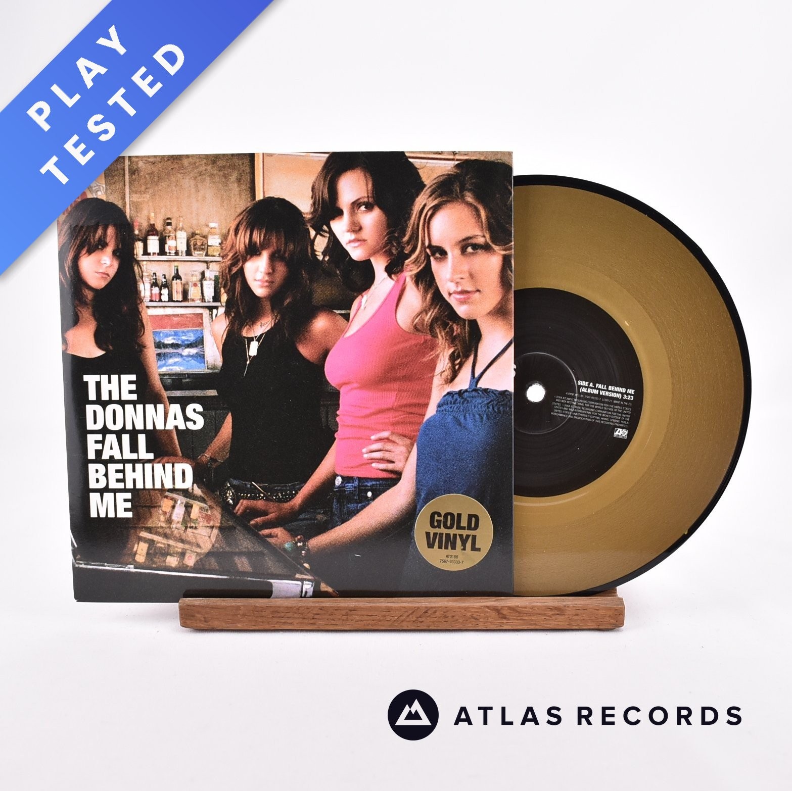 The Donnas - Fall Behind Me - Gold Picture Disc 7"" Vinyl Record - NM/VG+
