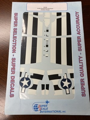 Super Scale International / Microscale Decals P-47 D Razor Invasion Stripes 1/48