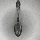 Vintage Reed & Barton Sterling Silver Stork Handle Baby Spoon 5 5/8" from 1937