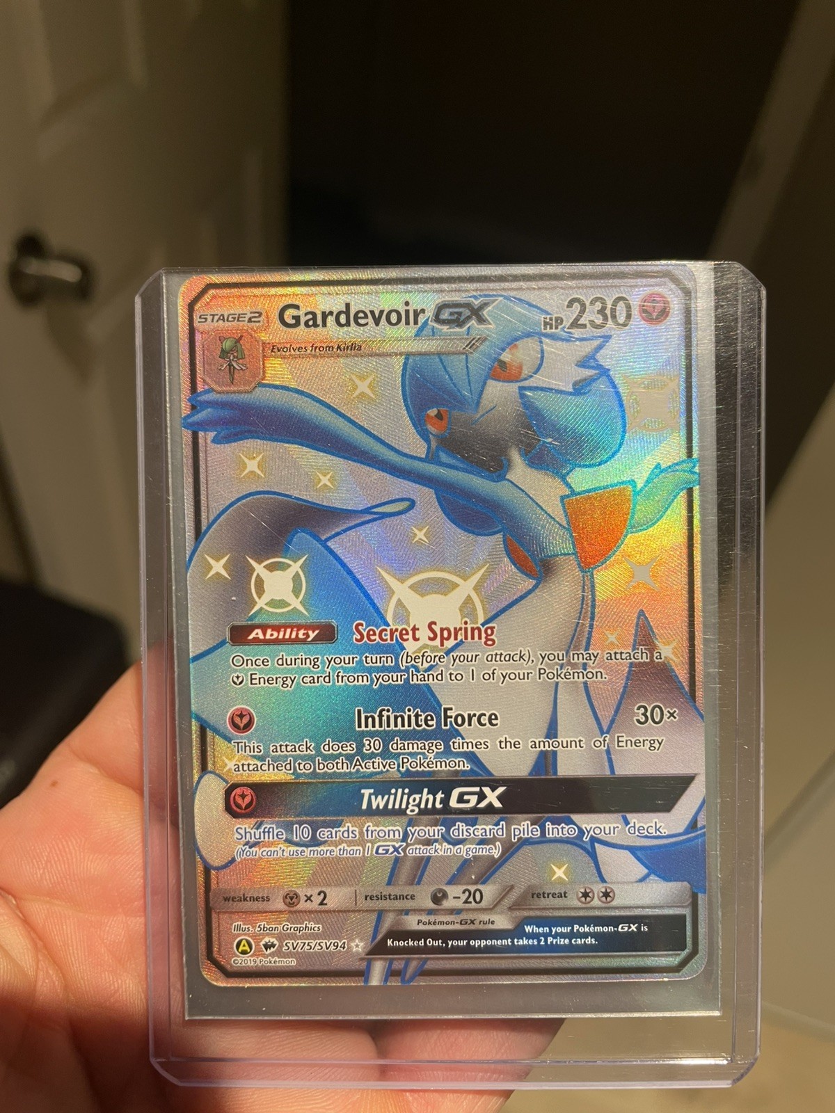 Pokemon TCG Gardevoir GX SV75/SV94 Hidden Fates Shiny Vault Holo 2019 ENG