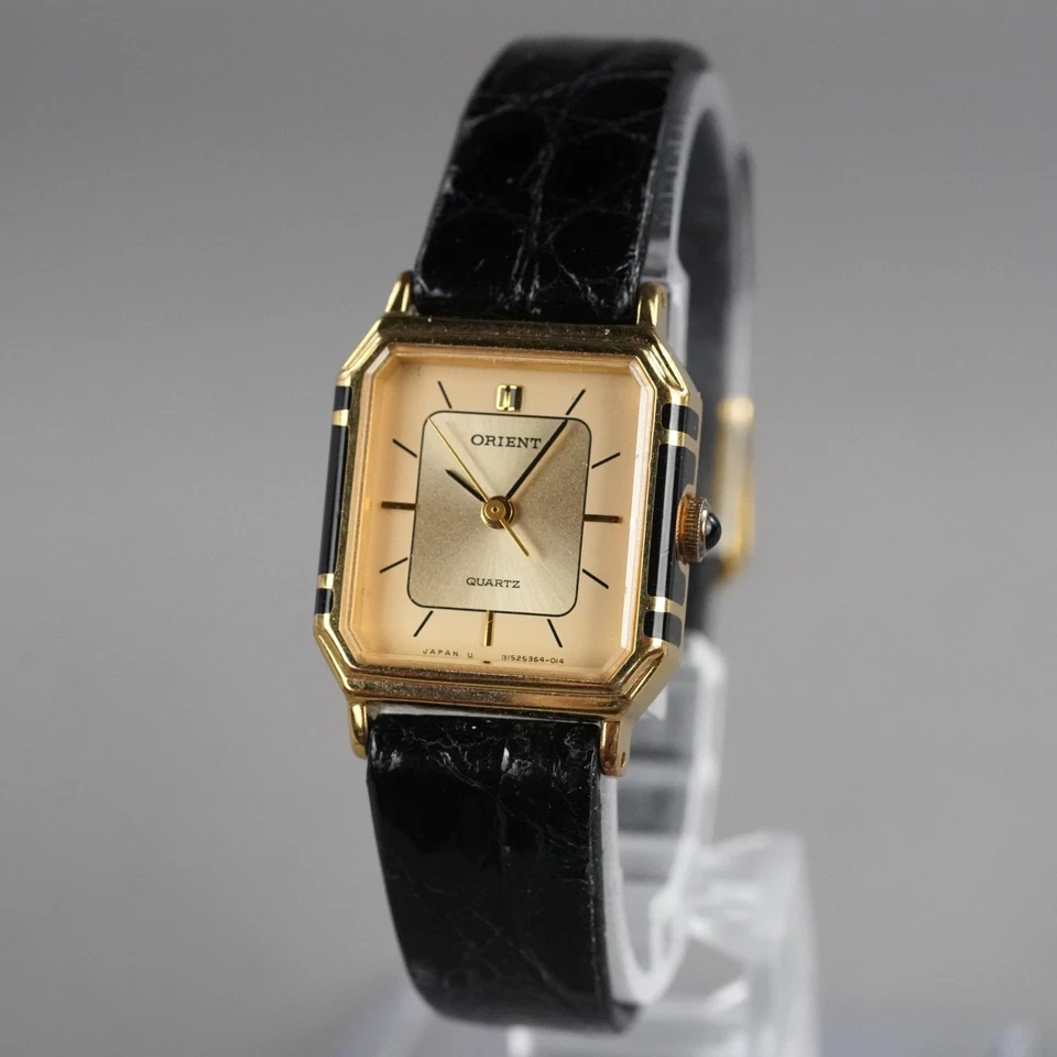 Reloj Mujer ORIENT B15536-40 Cuarzo Vintage Dorado 20mm Batería Nueva Foto 2 de 4