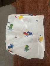 Vintage Dundee Fitted Crib Toddler Bed Sheet White w/ Rubber Ducks NWOT