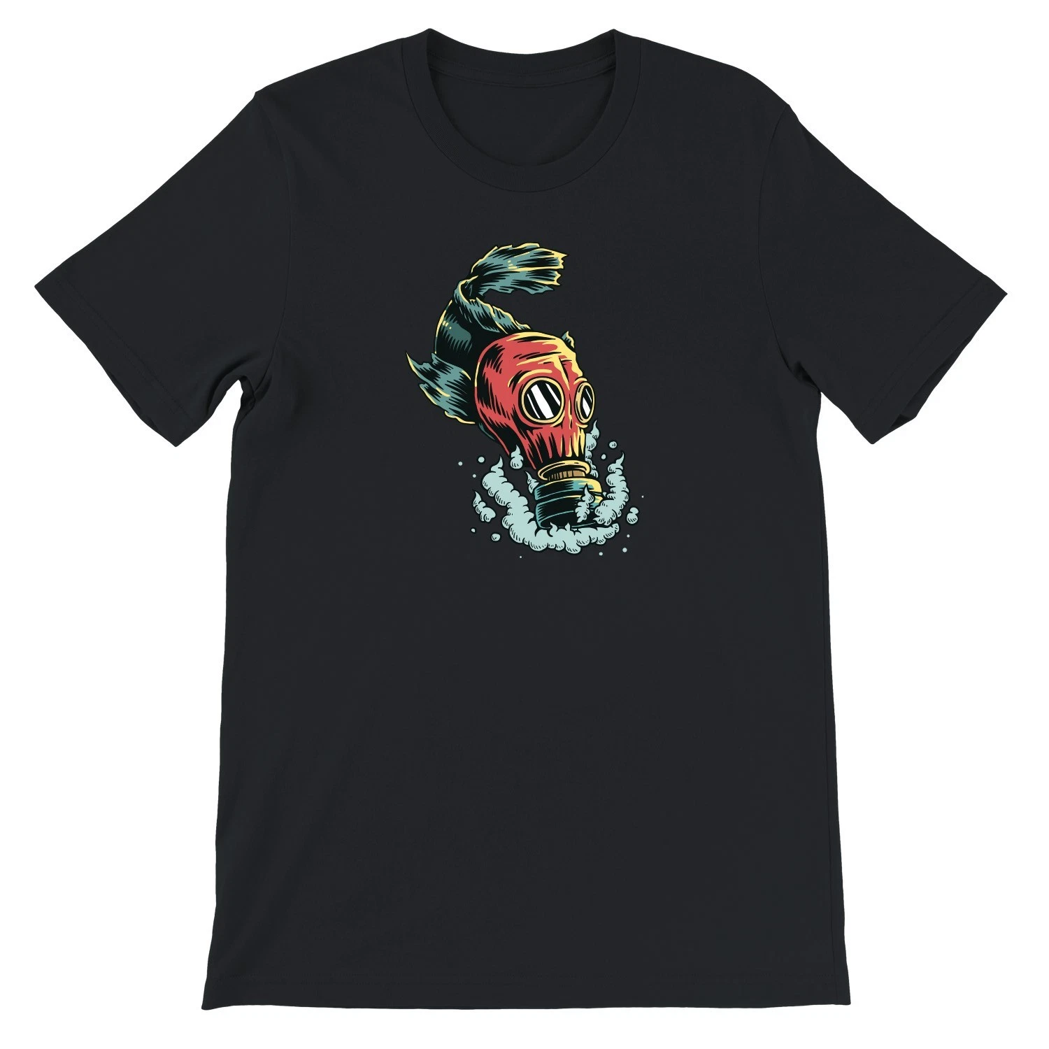 Fish wearing mask T-Shirt Printed Graphic HQ Tee Unisex Casual Top Choose Size