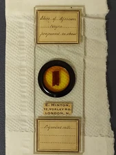 Antique microscope slide by Ernest Hinton. Skin of African Negro. Pigment cells.