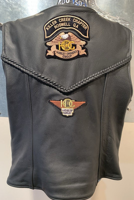 Leather Vest ''Chaps & Bags'' Handmade Women's Ladies of HOG Killer Creek Chapter