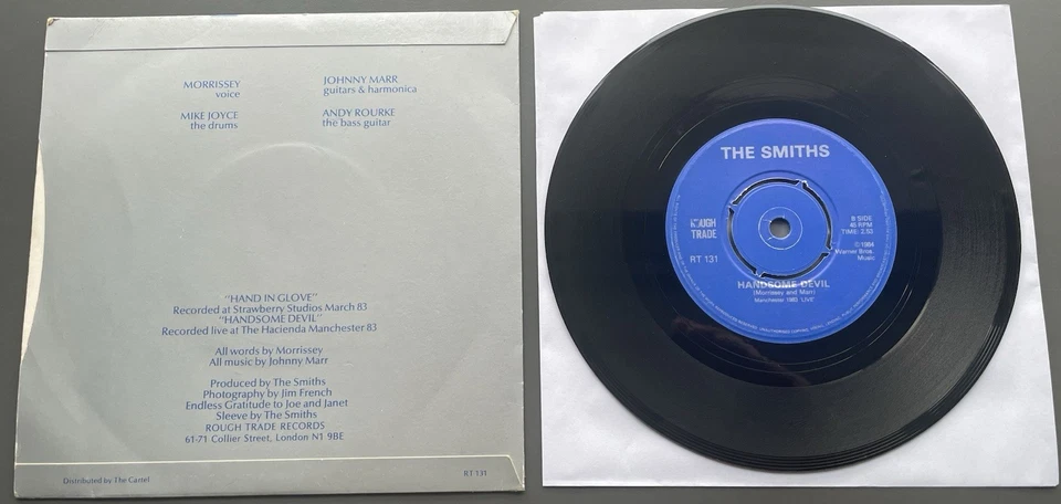 The Smiths - Hand In Glove 7” Vinyl Record Rough Trade 1984 - Image 2 of 3