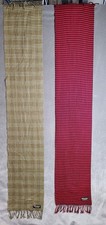 100 Cashmere Scotland Houndstooth Scarves Beige Brown Red Black 12" X 65"