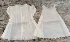 Vintage Cherubs Infant Dress Embroidered Pintuck Hand Made Size 12