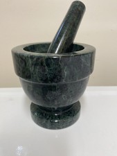 Mortar& Pestle Set Green Granite Grinder  New, never used.