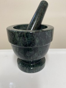 Mortar& Pestle Set Green Granite Grinder  New, never used.