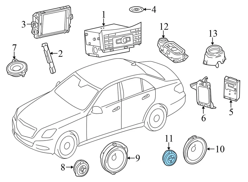 Mercedes-Benz E400 2015-2017 - Altavoz tweeter puerta delantera 2118200202 Foto 3 de 4