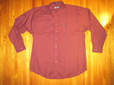 Chaps Ralph Lauren Maroon Check Relaxed Fit Oxford Dress Shirt 2XT NWT