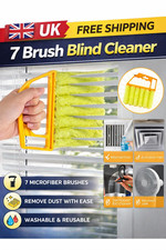 7 Brush Venetian Blind Cleaner Easy Cleaning Tool Duster Washable Microfibre UK