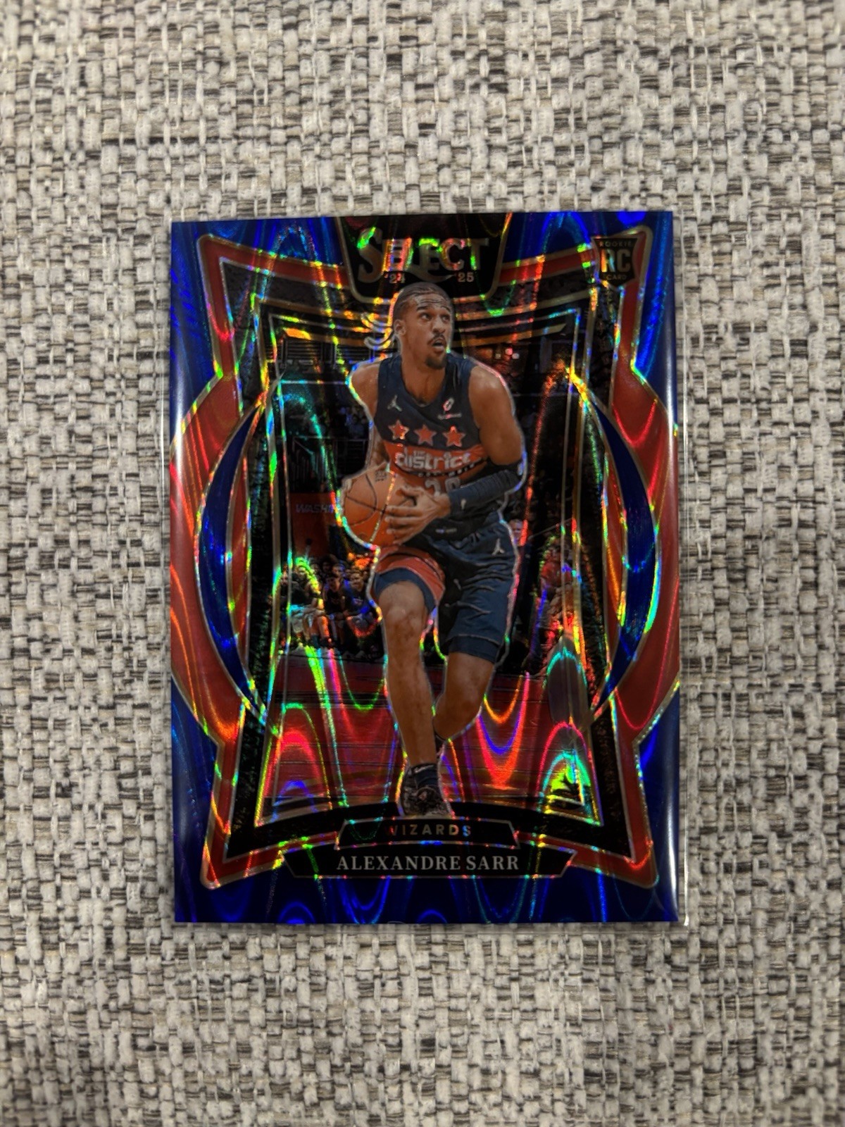 2024-25 Panini Select Concourse Alexandre Sarr #73 Blue Tectonic Prizm /99 (RC)